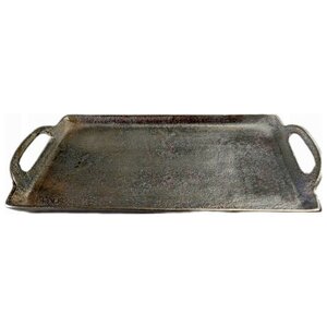 Metal tray 25 x 14 cm - Silver