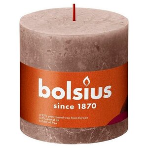 Bolsius Bolsius Stompkaars Misty Pink Ø68 mm - Hoogte 8 cm - Roze/Grijs - 35 branduren