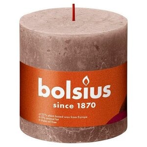 Bolsius Bolsius Stub Bougie Misty Pink Ø68 mm - Hauteur 8 cm - Pink / Grey - 35 heures de brûlure