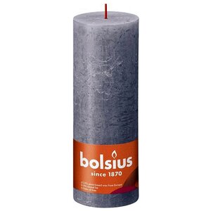 Bolsius Bolsius Stub Candle lavande givrée Ø68 mm - Hauteur 19 cm - Gris / lavande - 85 heures de combustion