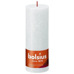 Bolsius Bolsius Stub Bougie nuageuse blanche Ø68 mm - Hauteur 19 cm - Blanc - 85 heures de brûlage