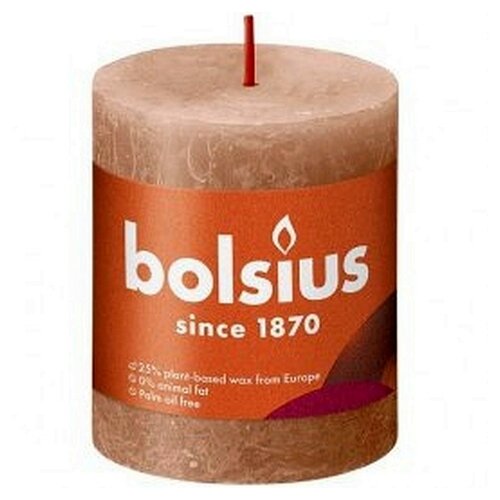 Bolsius Bolsius Stub candle Creamy Caramel Ø68 mm - Height 8 cm - Caramel - 35 burning hours