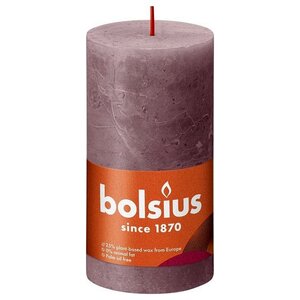 Bolsius Bolsius Stub candle Ash Rose Ø68 mm - Height 13 cm - Gray/pink - 60 burning hours