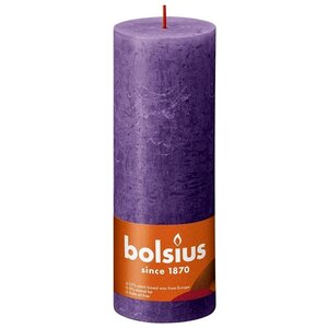 Bolsius Bolsius Stub Bougie Vibrant Violet Ø68 mm - Hauteur 19 cm - Violet - 85 heures de brûlage