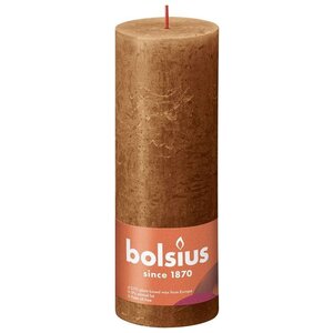 Bolsius Bolsius Stompkaars Spice Brown Ø68 mm - Hoogte 19 cm - Kaneel - 85 branduren