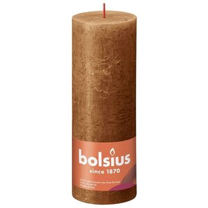 Bolsius BOLSIUS STUT CANDLE SPICE BRORN ø68 mm - Hauteur 19 cm - Cinnamon - 85 heures de brûlage