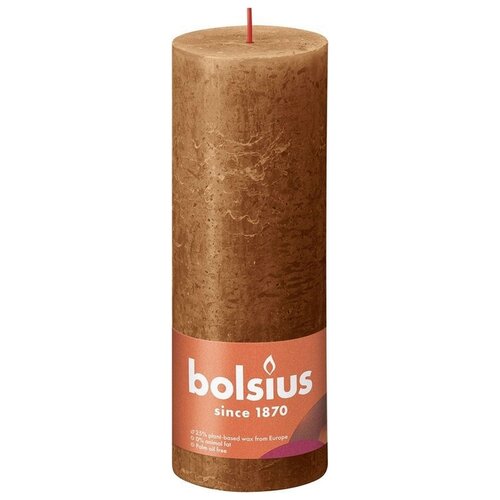 Bolsius Bolsius Stub candle Spice Brown Ø68 mm - Height 19 cm - Cinnamon - 85 burning hours