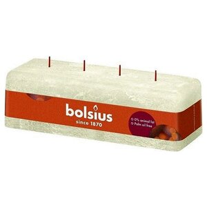 Bolsius Bolsius Stub Candle Rustique 4 Lonts Soft Pearl - 9 cm / 25 cm