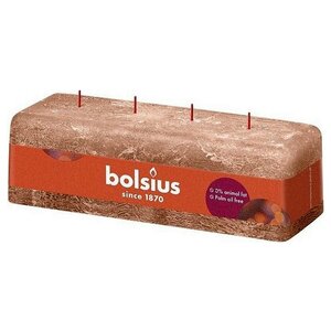 Bolsius Bolsius Caramel Brown Rustic 4 Lonts Candle 80/250/90 (51 hours) Eco Shine Creamy Caramel