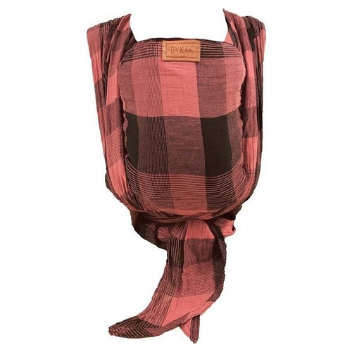 Bykay - Backet - Woven Deluxe - Linen - Red Plaid - Size 6 - Red window