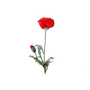 Countryfield Decorative branch Papaver Jodie Rood - 76 cm