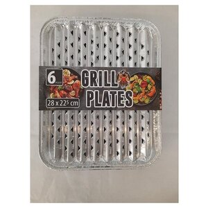 Grill plates set of 6 | Aluminum 28 x 22.5 cm