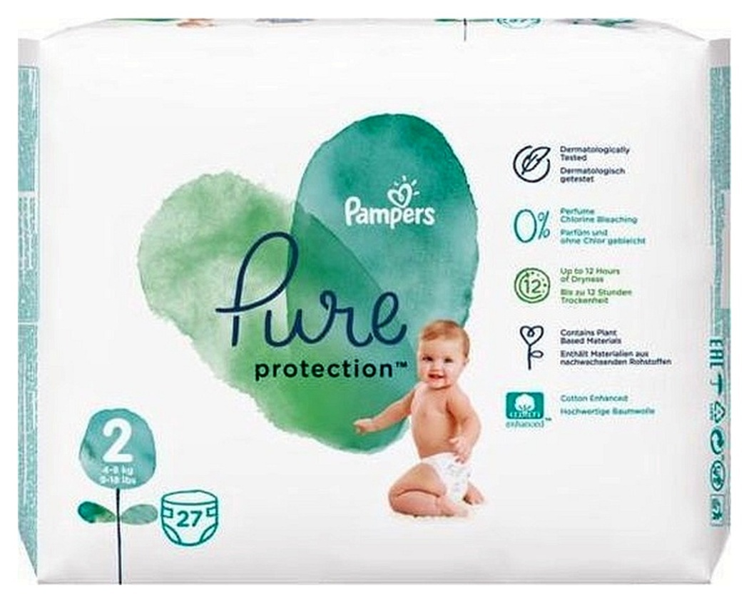 Pampers Pure Protection Baby Ciders Taille 2 - 27 couches