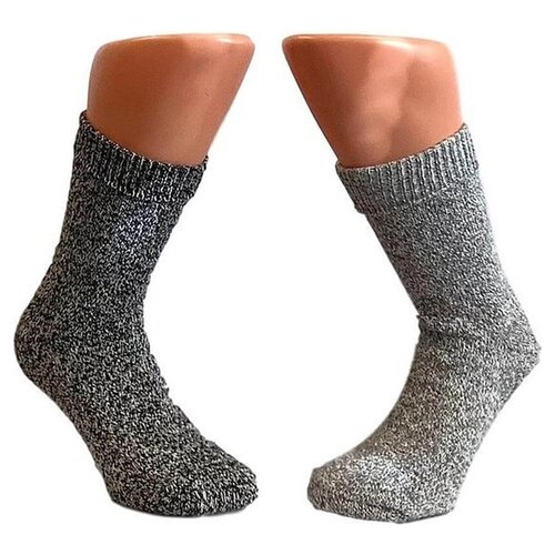 6 Paar norwegische Wollsocken – Schwarz – Größe 39–42