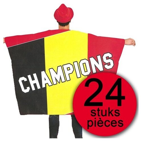 24 pièces Flag Cap Belgium Champions 150x110cm