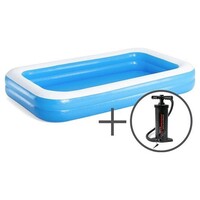 Inflatable swimming pool 305 x 183 cm - height 46 cm - Including pump