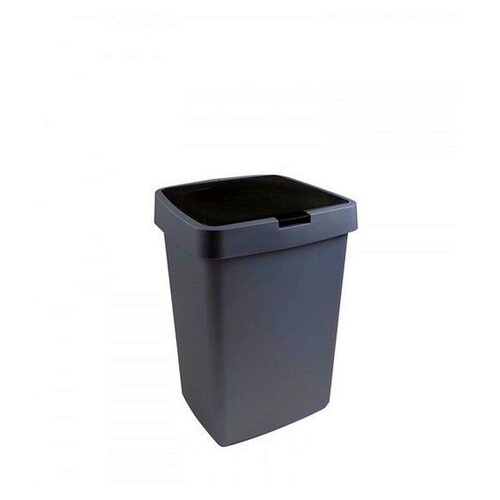 Sunware Sunware Delta Trash \ Waste bin with valve cover 25 liters black
