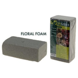 Spugna floreale verde - 20 x 10 x 7,5 cm