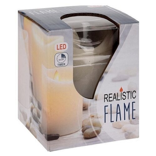 Candle Realistic Flame 7.5 x 10 cm