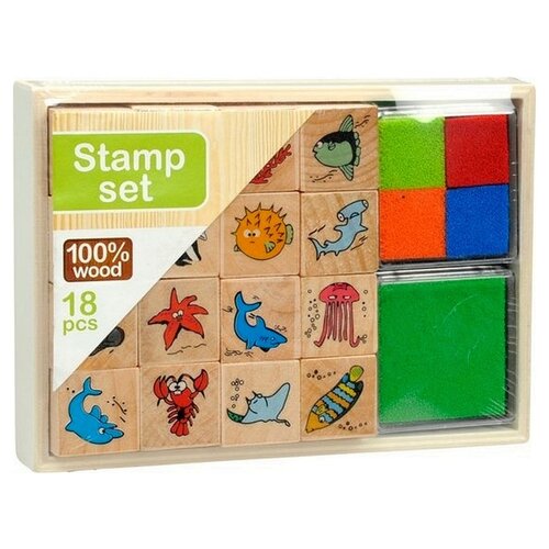 Wooden stamp set - Animals