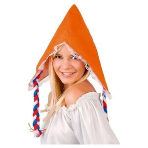 Berretto da contadino arancione con trecce