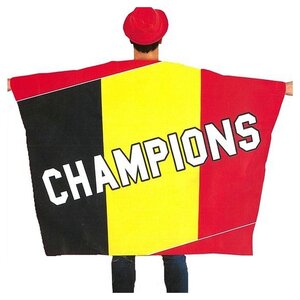 Rote Teufel - Belgischer Umhang - Champions - Belgische Flagge