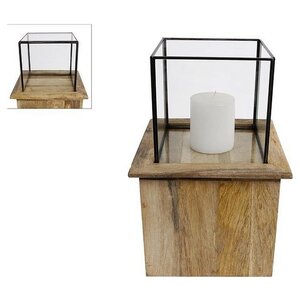 Lanterna in legno 28x28x44 cm Lanterna in legno 28x28x44 cm