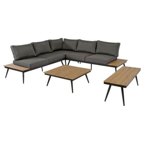 Lesliliving Outdoor Living Lounge Set Arezzo - Anthracite