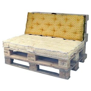 Vivre unique | Faune de coussin de palette | Collection en plein air Jaune | 40x120cm