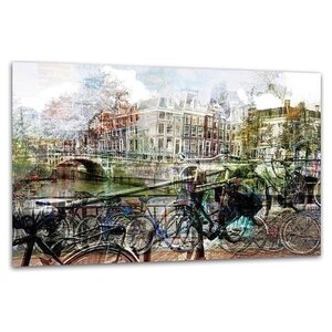 ter Halle Ter Halle® Glass Painting 80 x 120 cm | La ville hollandaise Misty