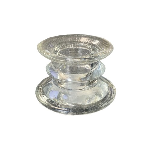 Glass candlestick for dinner candle 5.5 cm