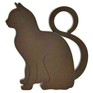 Esschert Design Tope de puerta Gato 11 cm - Negro
