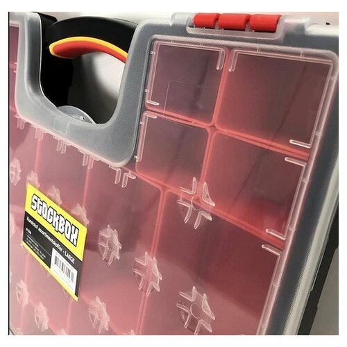 Plastic storage case - red/black