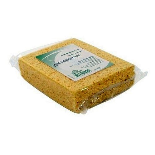 Viscose sponge yellow 14 x 11 x 3.5 cm - biodegradable sponges - Cleaning / kitchen items