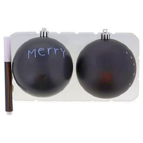 Total Weihnachten | Kreide Weihnachtsbälle Set von 2 | Chalkball | Weihnachtsball | Kreidemarker inkl