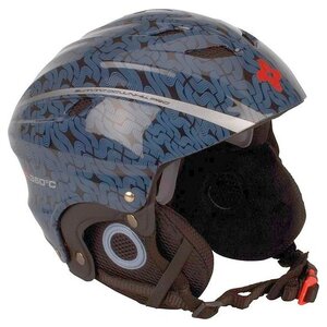 Skihelm Zwart met Print • Maat XS