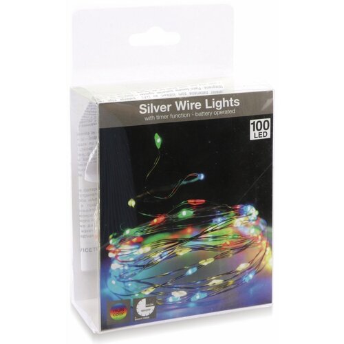 Silber Braad Beleuchtung Multicolor - 100 LED - mit Timer