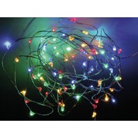 Silber Braad Beleuchtung Multicolor - 100 LED - mit Timer