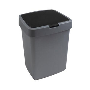 Sunware Sunware Delta trash can \ Waste bin with valve cover 10 liters - incl mounting ring for garbage bag