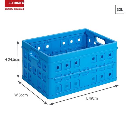 Sunware Sunware Folding Crate Folda Blue 32 Liter