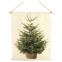 Countryfield Wandtuch Weihnachtsbaum mit LED - 110 x 136 cm