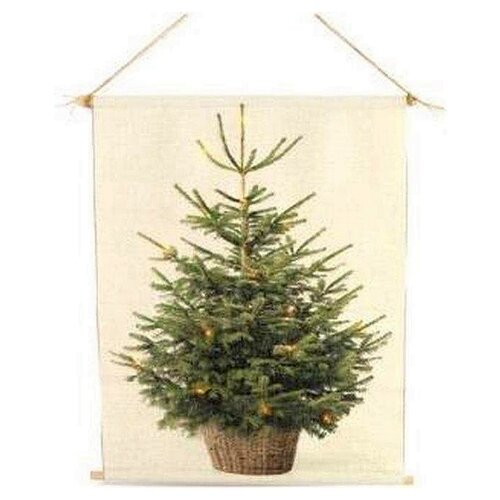 Countryfield Countryfield Wanddoek Kerstboom met LED - 110 x 136 cm Countryfield Countryfield Wanddoek Kerstboom met LED - 110 x 136 cm