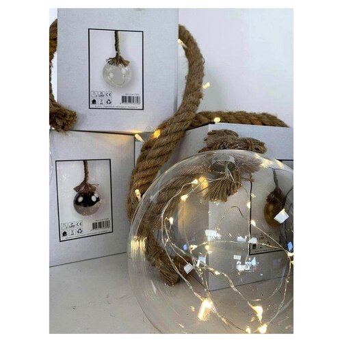 Decostar Lumières de Noël / Bauble de Noël avec LED Ø15 cm · Verre Rahel transparent