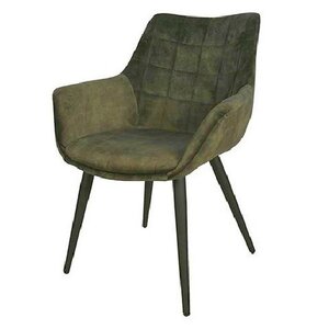 Decostar Decostar dining table chair Danbury, Textile/Steel, Dark Green