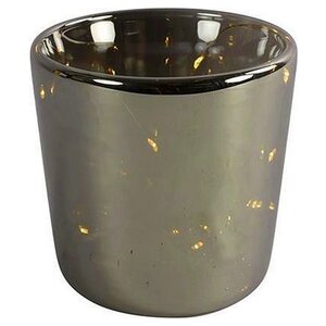 Non Branded Flowerpot with lights Gray | 11.5 x 11.5 cm