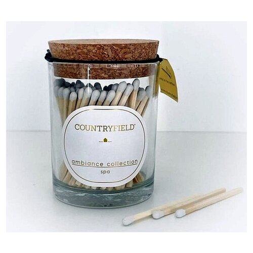 Countryfield Countryfield White Lucifers en verre | Spa | 7 x 7 x 9,5 cm | 100 pieces