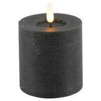 Countryfield LED Stub candle Rustic 8 cm - Black