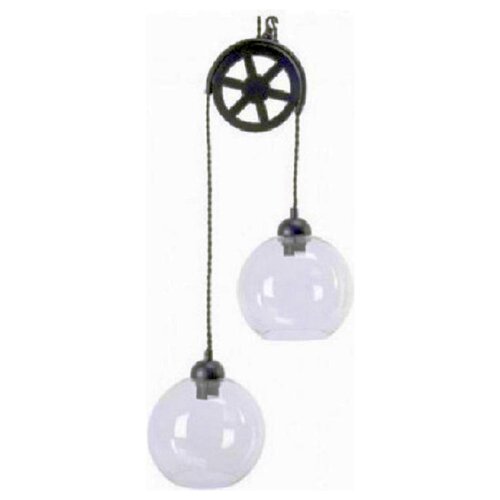 Glass hanging lamp from Lumineo with pulley, 77.5 cm