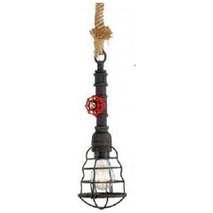 La lampe suspendue du tuyau de feu Light | 115 cm | Noir