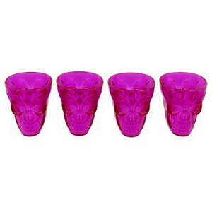 Bicchierini da shot di Halloween | Bicchierini da shot a forma di teschio | Bicchieri da cocktail | Bicchieri da antipasto | Confezione da 4 |